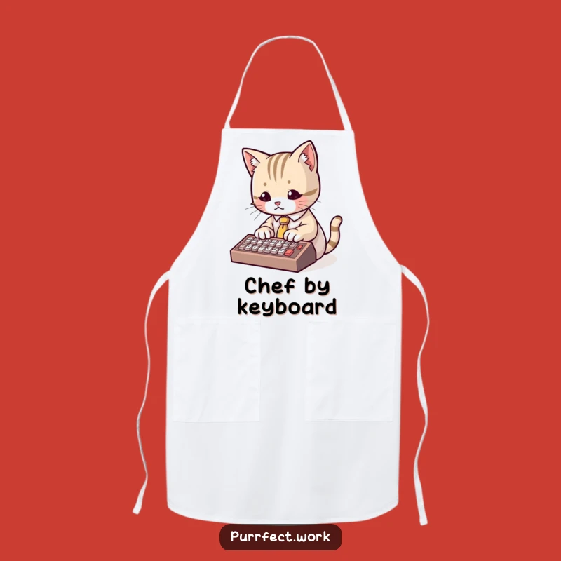 Funny Cat Apron: Tiny Tie Chef, Hilarious Feline Kitchen Gift