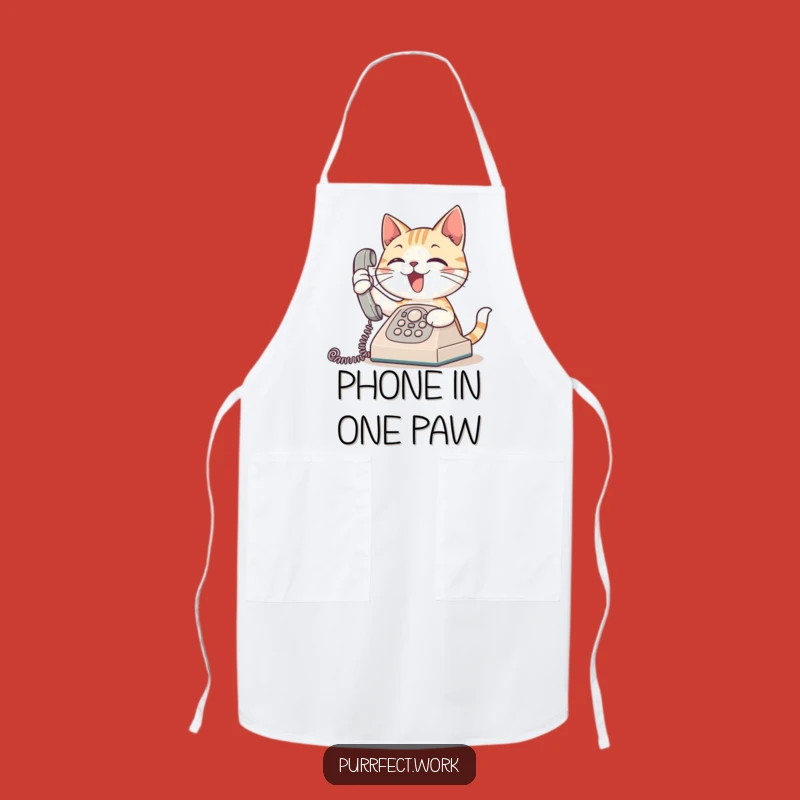 Funny Busy Cat Apron: Hilarious Kitchen Wear for the Talkative Home Chef