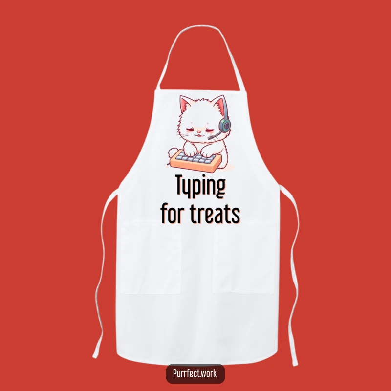 Funny Cat Coder Apron: Kitchen Productivity & Humor