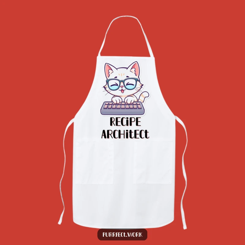Funny Cat Glasses Chef Apron - Hilarious Kitchen Wear for the Tech-Savvy Cook