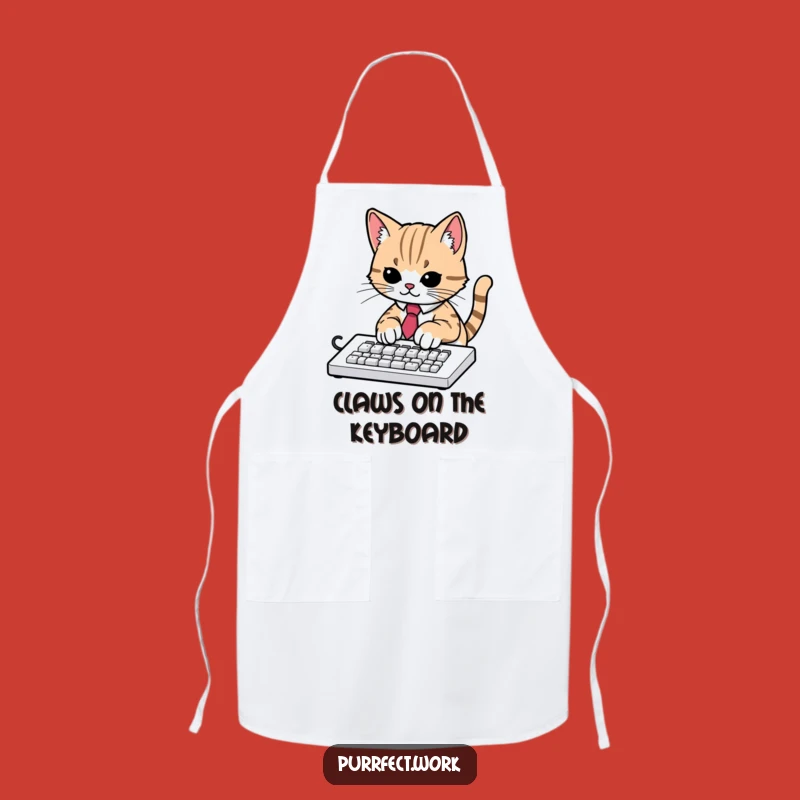 Funny Office Cat Apron: Hilarious Kitchen Gear for Cat Lovers Who Cook