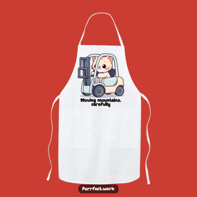Funny Cat Forklift Apron: Culinary Comedy for the Kitchen Whiz