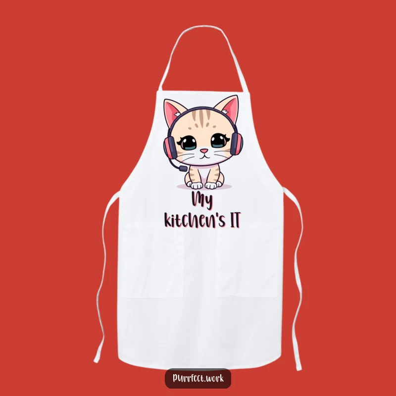 Funny Cat Chef Apron: Cook with Focus & Feline Flair - The Perfect Kitchen Gift!