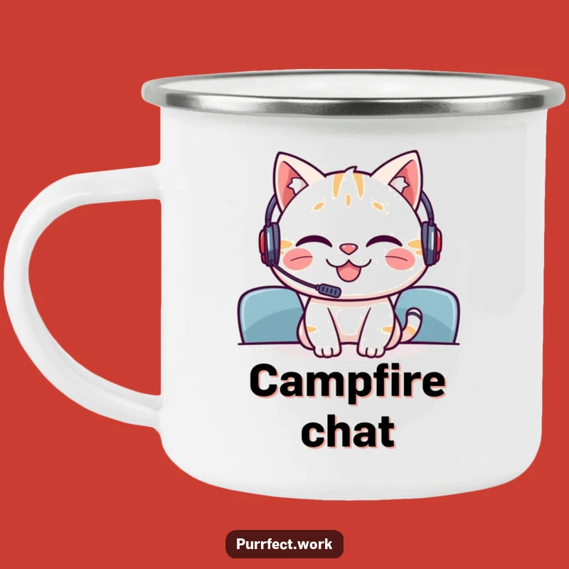 Funny Cat Campfire Mug: Meeting Morale Booster