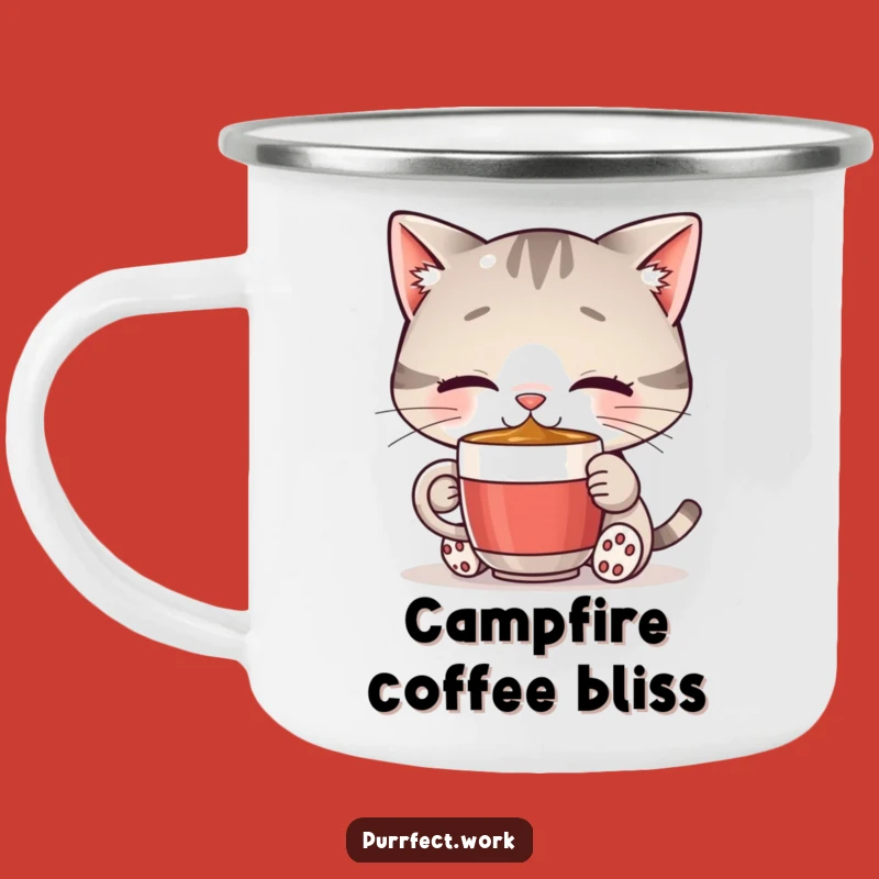 Funny Cat Camping Mug: Happy Sips on the Go - The Perfect Outdoorsy Gift!