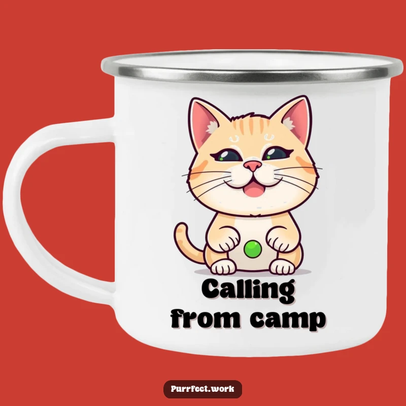 Funny Camp Call Mug - Hilarious Cat Video Call Adventure Gift