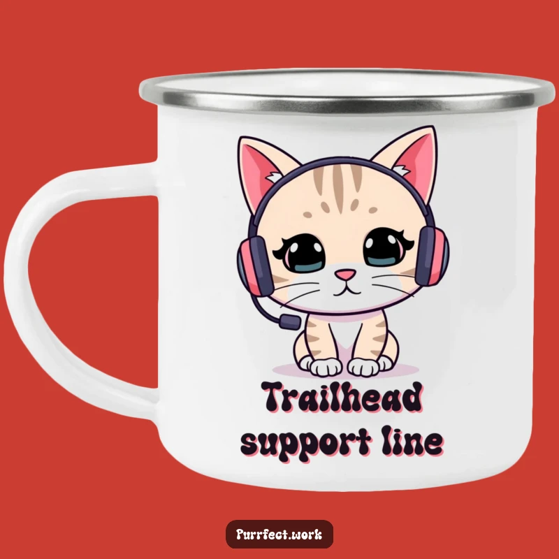 Funny Cat Gamer Camping Mug: Adventure Fuel for Focused Felines - Outdoorsy Gift!