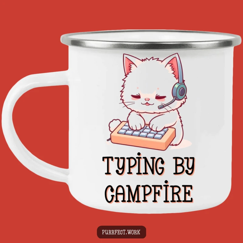 Funny Cat Coder Camping Mug: Fuel Your Remote Work
