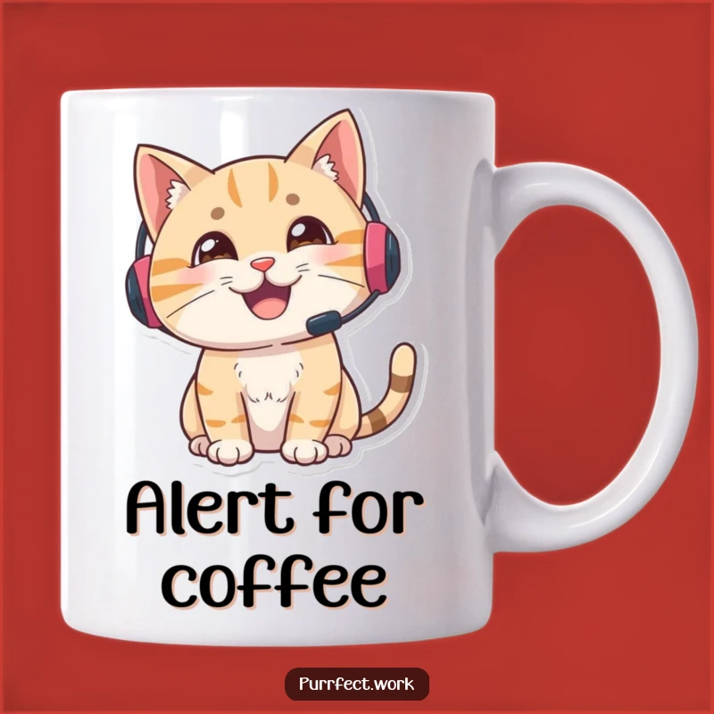 Funny Gamer Cat Mug: Alert & Engaged for Maximum Fun and Focus