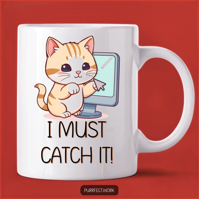 Funny Cat Paws Cursor Mug: Hilarious Tech Gift for Cat Lovers & Gamers