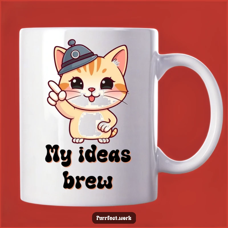 Funny Boss Cat Mug: Pointing Out Success with Hilarious Office Wisdom