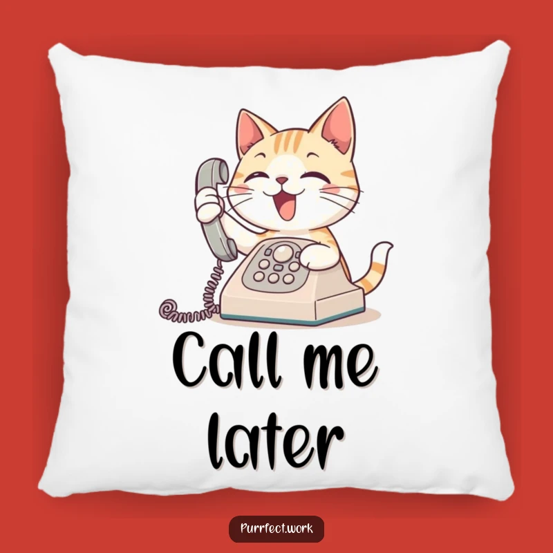 Funny Chatty Cat Pillow: Snuggle Up with Enthusiastic Feline Comfort