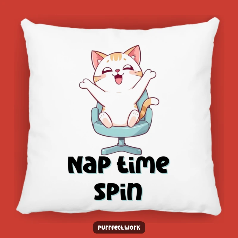 Funny Bouncing Cat Pillow - Enthusiastic Feline Comfort & Fun