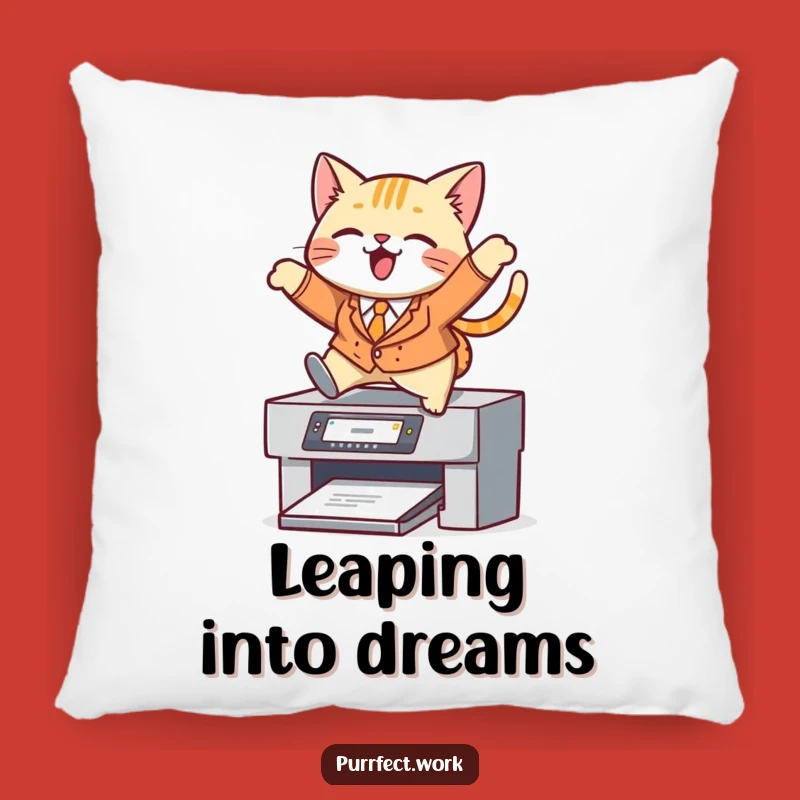Funny Cat Suit Printer Pillow: Cozy Comfort with a Hilarious Professional Design