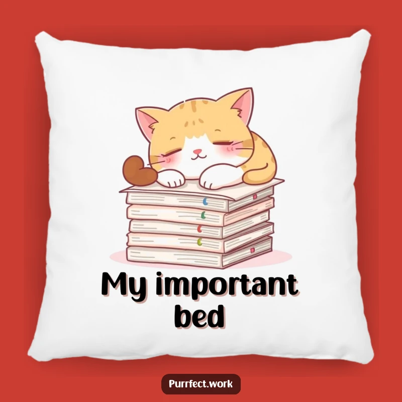Funny Cat Nap Pillow - Hilarious Document Guarding Comfort Gift