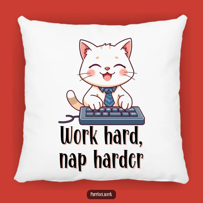 Funny Cat Tie Keyboard Pillow: Cozy Comfort for the Home Office