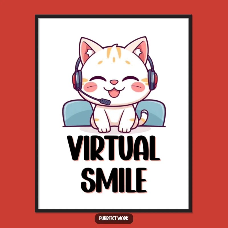 Funny Cat Meeting Digital Art: Instant Collaboration Decor