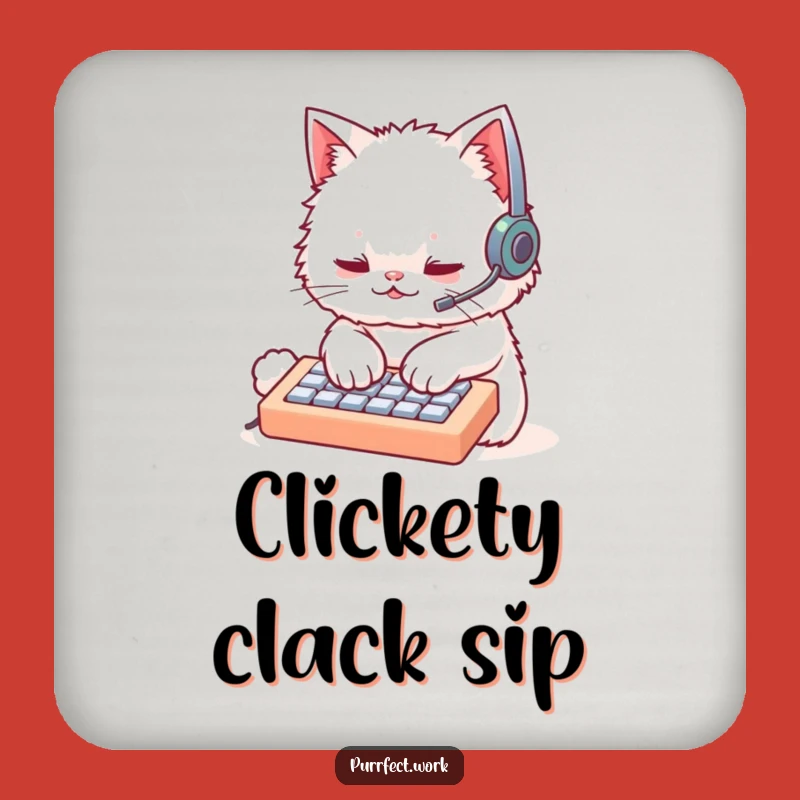 Funny Cat Coder Coaster Set: Protect Surfaces with Tech Humor