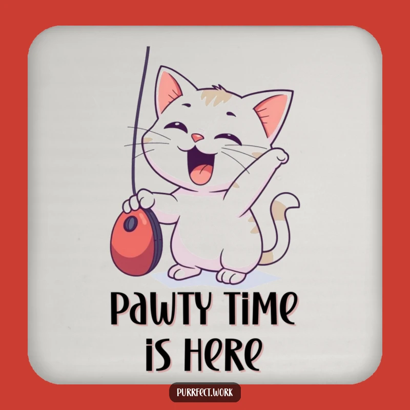 Funny Cat Mouse Chase Coaster - Playful Table Protection Gift