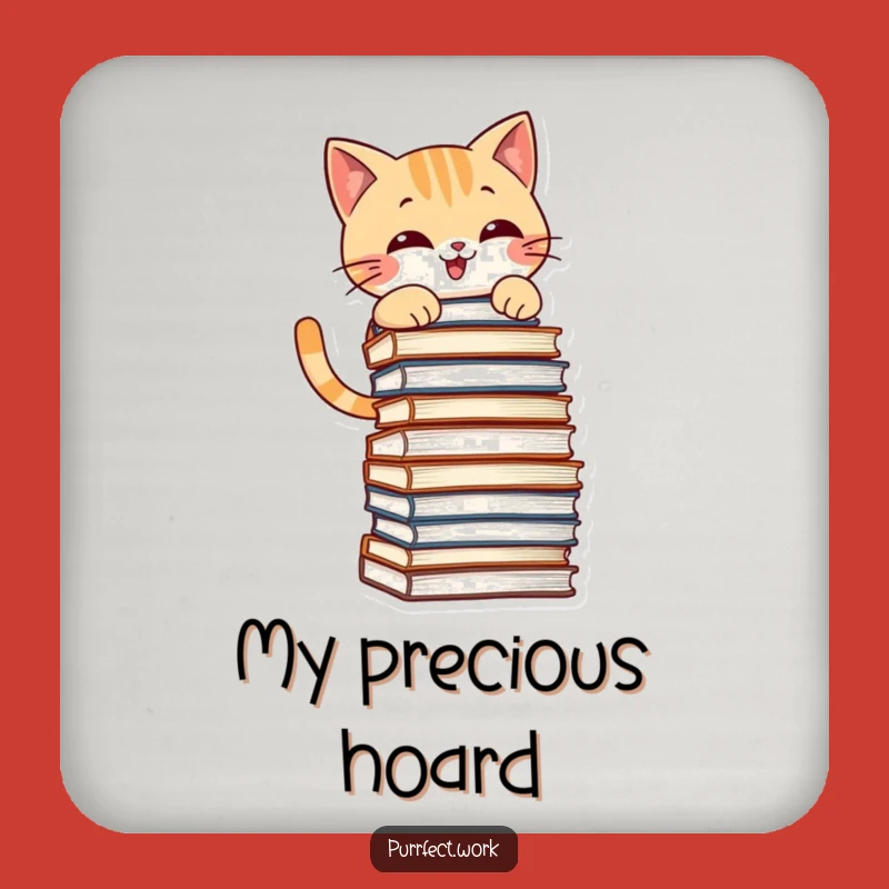 Funny Mischief Cat Drink Coaster - File Climbing Table Protector