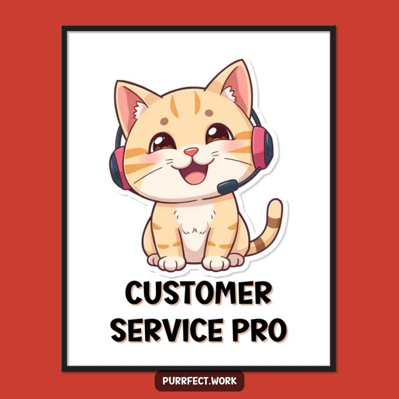 Funny Gamer Cat Poster: Alert and Engaged Art for Your Gaming Space