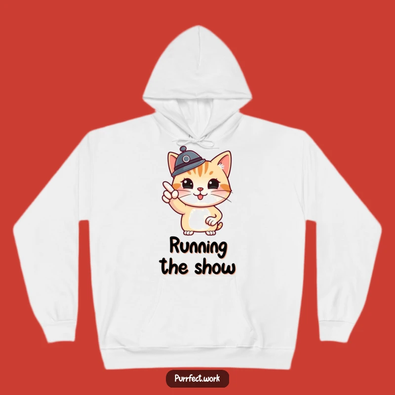 Cozy Funny Boss Cat Hoodie: Warmth and Wisdom for the Office Leader