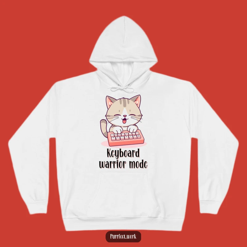 Funny Busy Cat Keyboard Hoodie: Cozy and Hilarious Wear for Productive Days