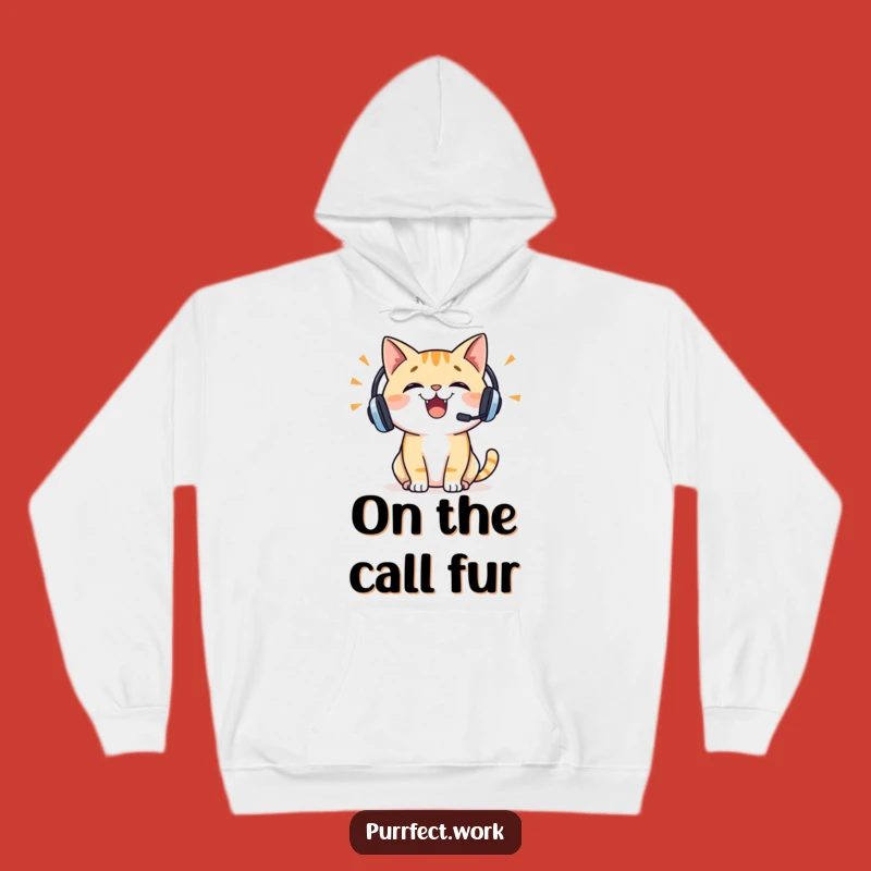 Funny Cat Headset Hoodie: Stay Cozy and Chatty with This Hilarious Gift!