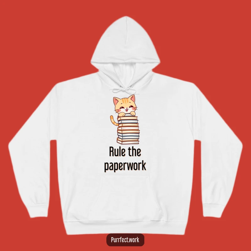 Funny Mischief Cat Hoodie - File Climbing Feline Comfort