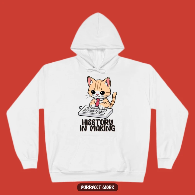 Funny Business Cat Hoodie: Cozy & Hilarious Apparel for Work-From-Home Warriors