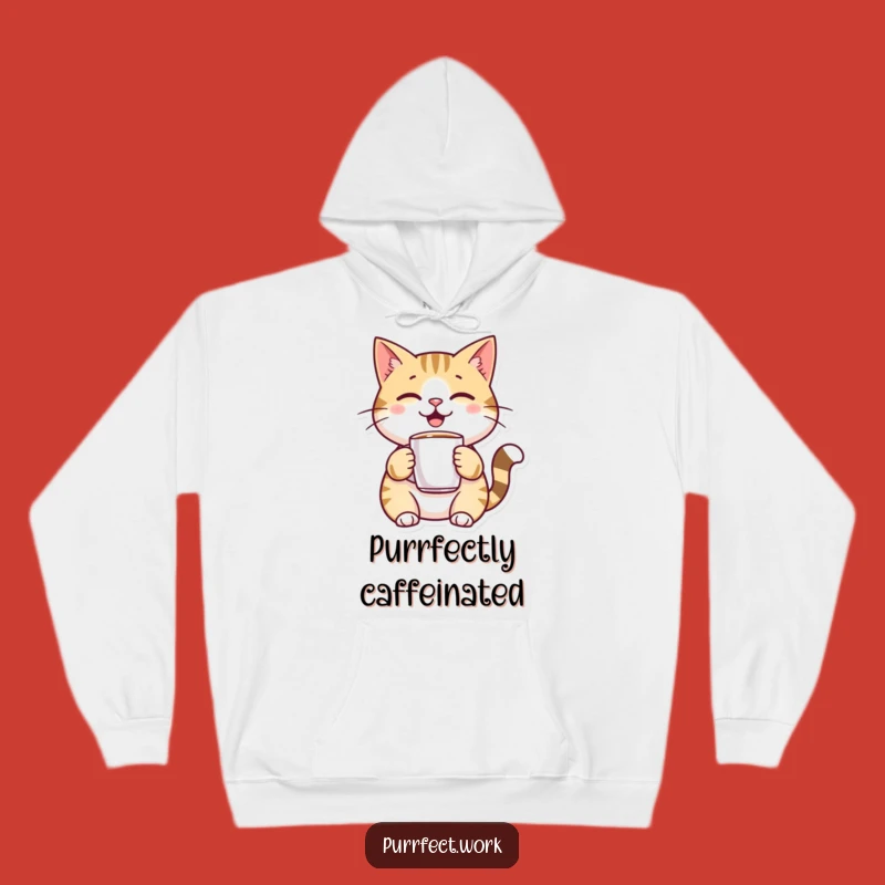 Funny Cat Coffee Hoodie: Cozy Sweatshirt for Cheerful Cat Fans