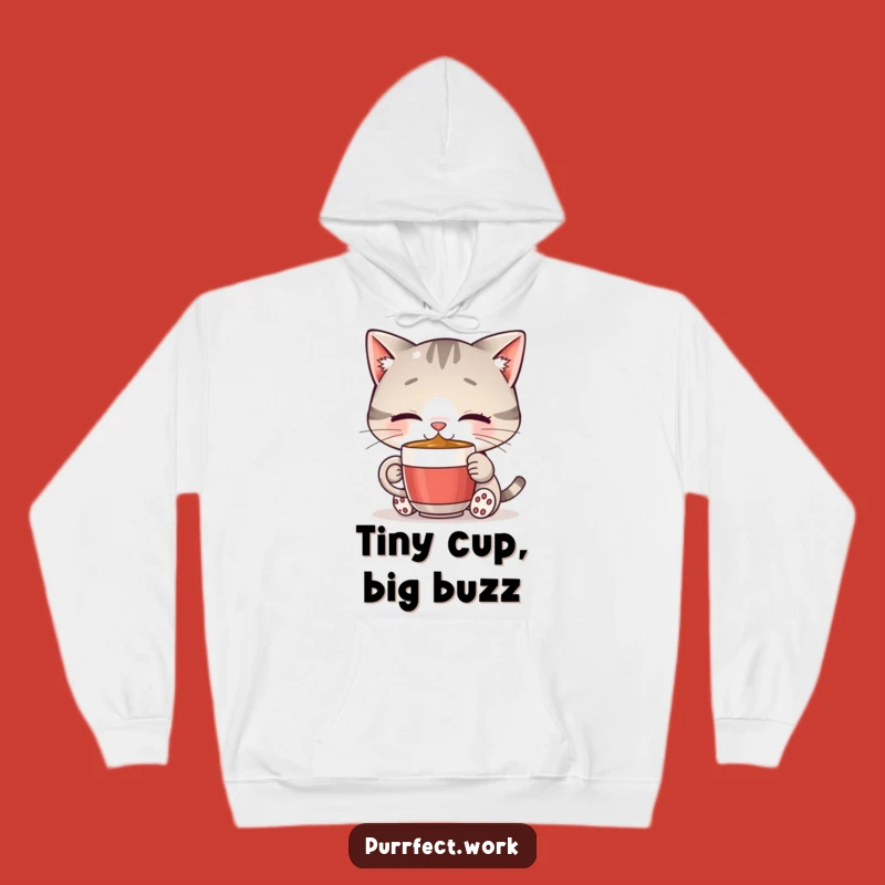 Funny Cat Coffee Hoodie: Cozy Up with Happy Sips - Ultimate Comfort Gift!