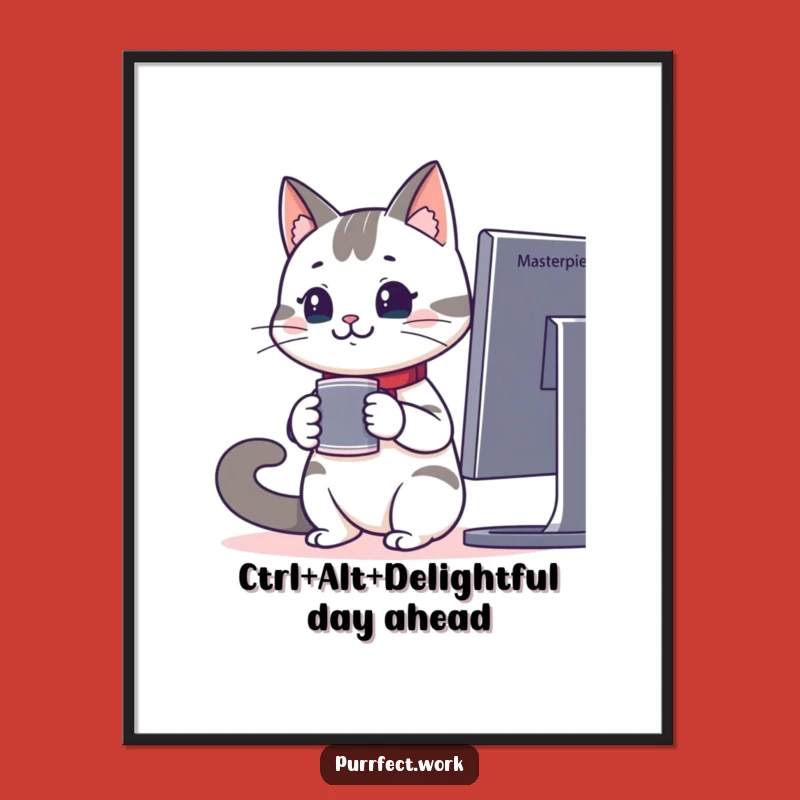 Free Printable Office Cat Wall Art - Humorous Downloadable Decor for Cat Lovers
