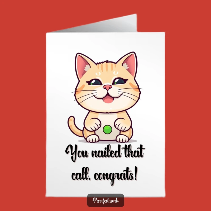 Free Printable Congrats Card: Funny Cat Face Video for Humorous Downloadable Success