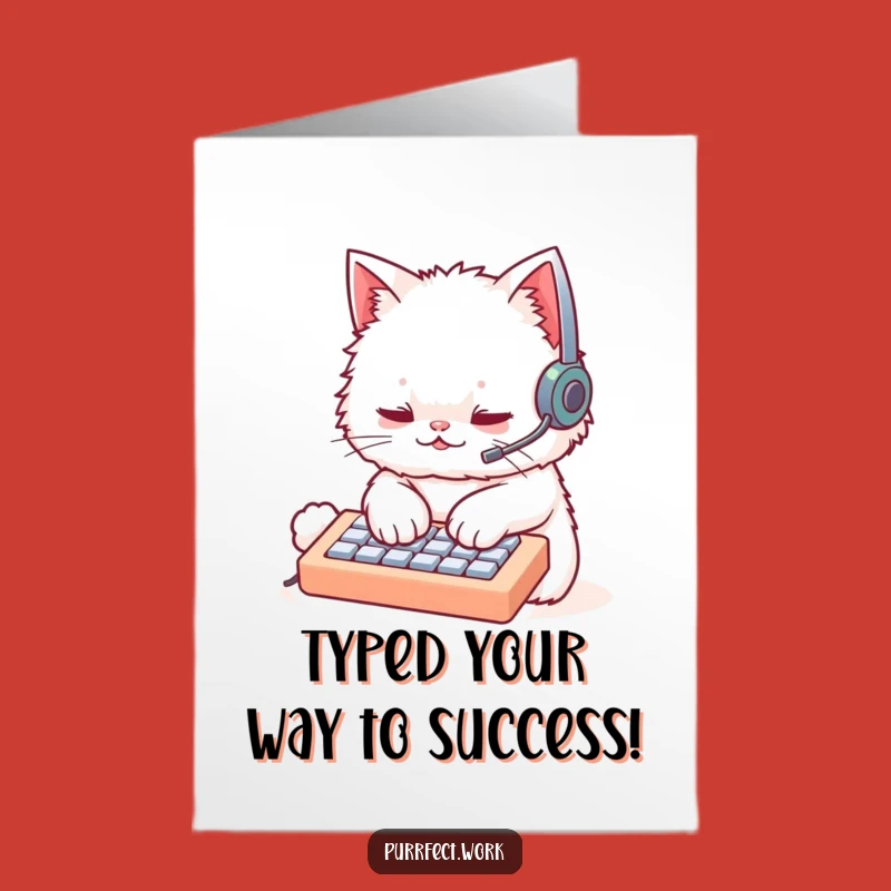 Free Printable Tech Cat Congratulations Card Funny Downloadable Gift