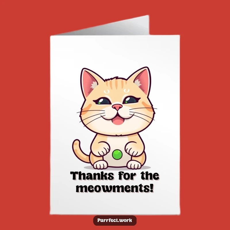 Hilarious Free Printable Thank You Card: Funny Cat Face Video for a Downloadable Gift