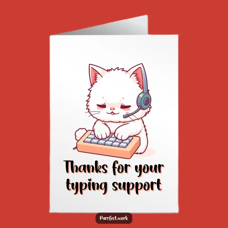 Free Printable Tech Cat Thank You Card Funny Downloadable Gift