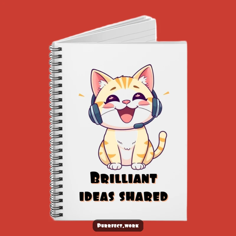 Funny Cheerful Cat Notebook: Jot Down Your Enthusiastic Thoughts