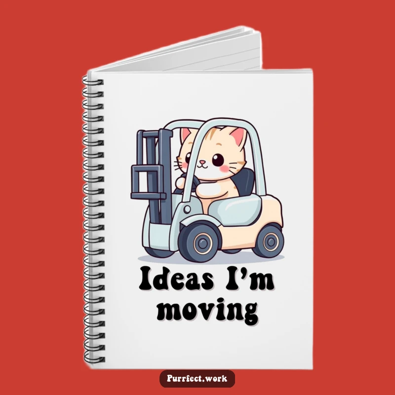 Funny Cat Forklift Notebook: Jot Down Laughs with This Tiny Truck Journal