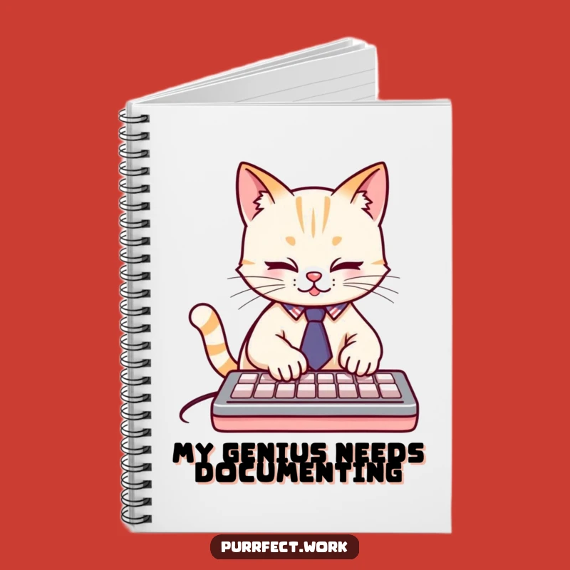 Funny Cat Typist Notebook: Dapper Feline Journal, Hilarious Diary for Busy Minds