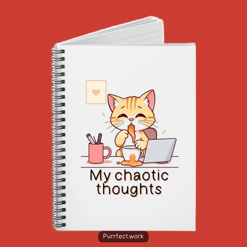 Funny Coffee Cat Notebook: Journal Your Thoughts Amidst Hilarious Spills