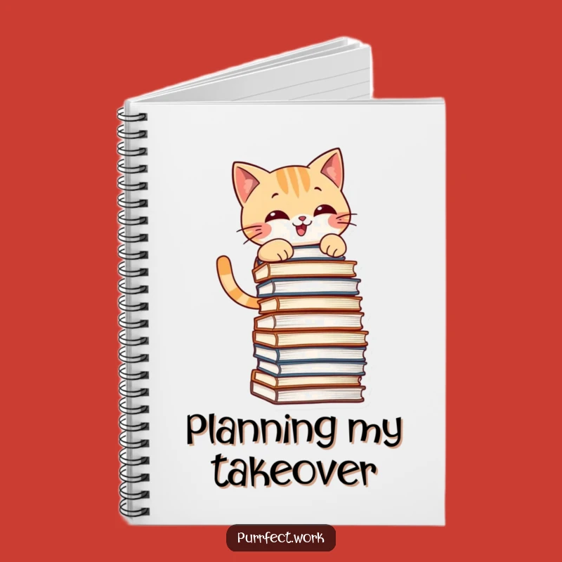 Funny Mischief Cat Notebook - File Climbing Feline Journal