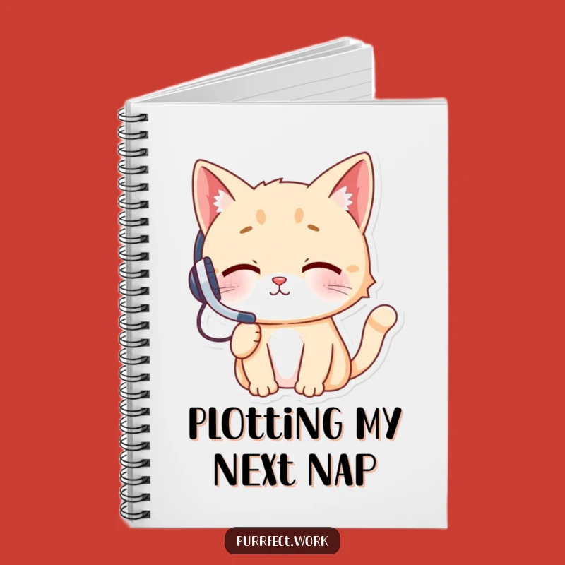 Funny Cat Headset Notebook: Cheeky Feline's Ideas, Hilarious To-Do List Companion