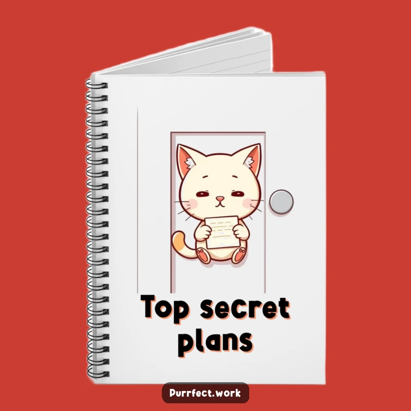 Funny Cat Memo Notebook: Mischievous Cat Slipping Note, Secret Journal