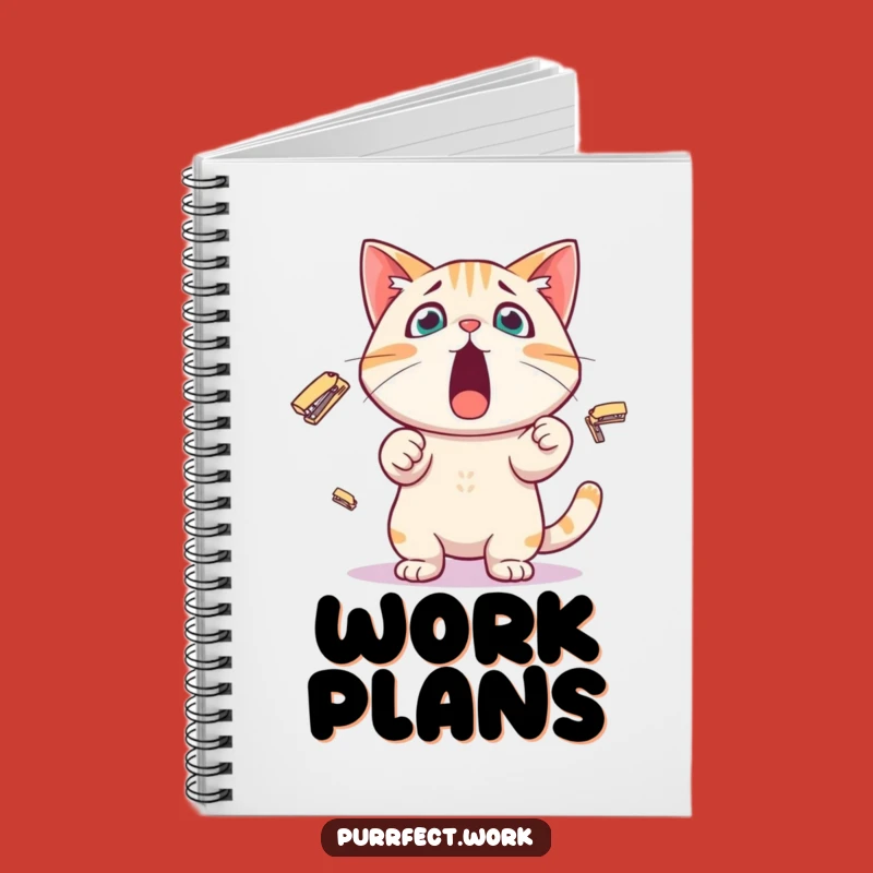 Funny Stapler Cat Notebook: Office Juggler, Perfect Gift for Work Notes