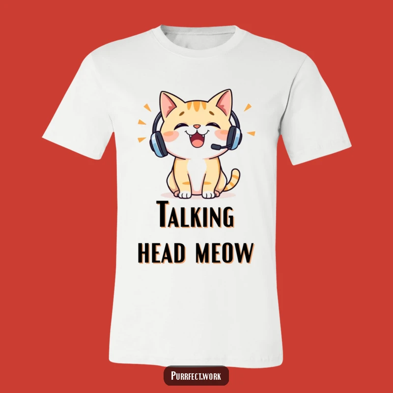 Funny Cat Headset T-Shirt: Wear Your Enthusiasm with This Hilarious Tee!