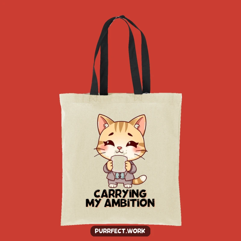 Funny Boss Cat Tote Bag: Dapper Feline Accessory, Perfect Funny Gift!