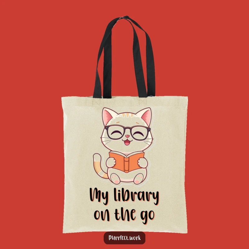 Funny Cat Reader Tote Bag: Stylish Book Lover Accessory, Perfect Funny Gift!