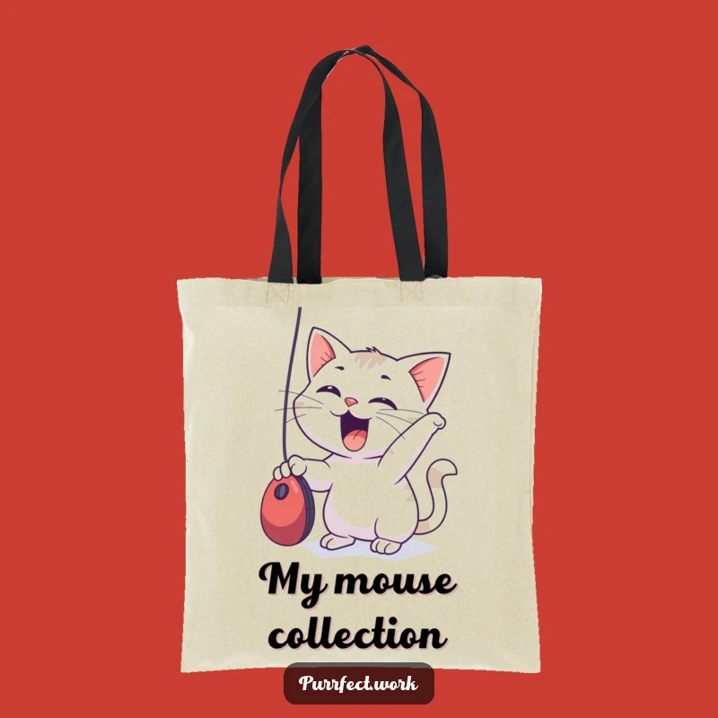 Funny Cat Mouse Chase Tote Bag - Playful Pet Accessory Gift
